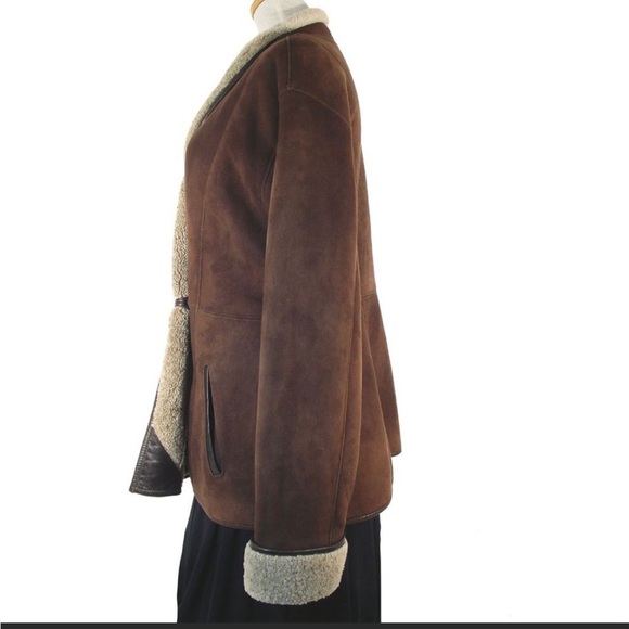 Vtg Kenzo shearling coat made in France size small - Picture 4 of 9